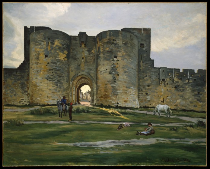 Porte de la Reine at Aigues-Mortes by Jean-Frédéric Bazille